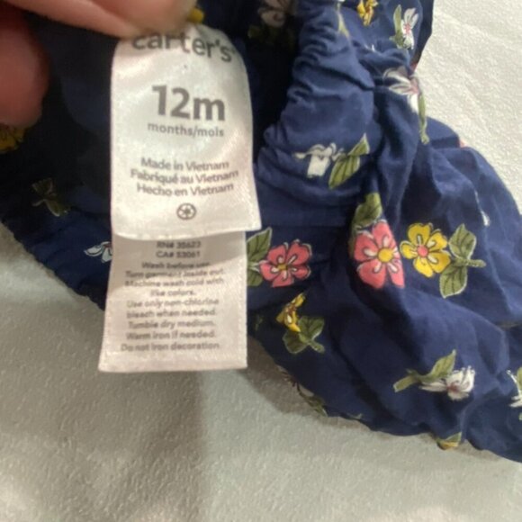 Carter's baby Floral cotton Skort 12M ruffle and floral print 🌸 tiered ruffles - Picture 3 of 4